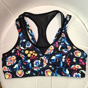 Joy Lab Double Layer Floral Sports Bra Size Large